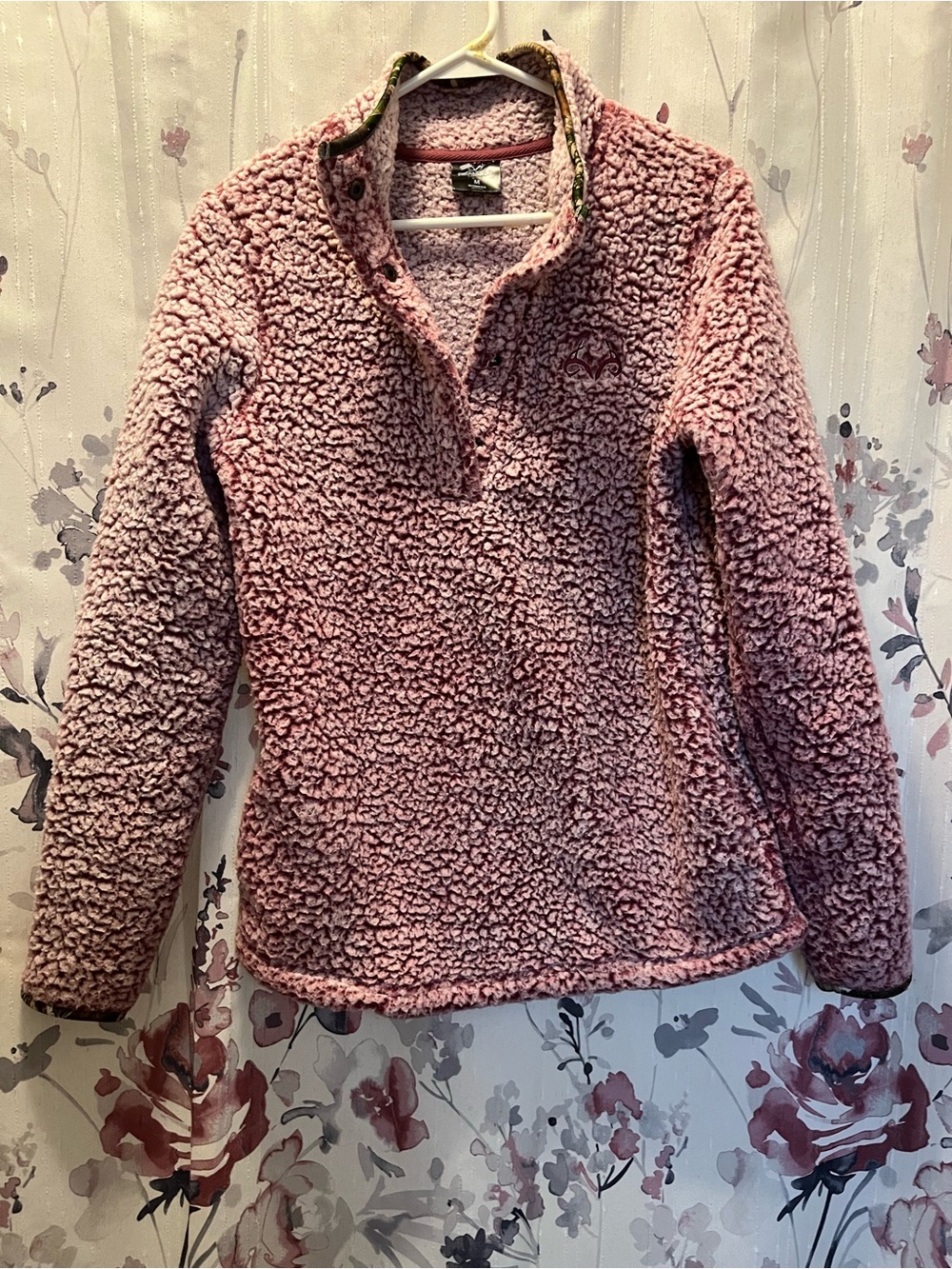 Realtree Pink Teddy Sherpa Pullover Jacket
